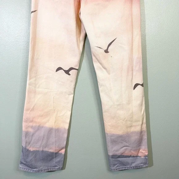 BDG Women's 100% Cotton Sunset Seagull Ombre High Waisted Cowboy Jeans Size 24 - Picture 8 of 11
